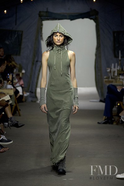 Bruna Ludtke featured in  the Greg Lauren fashion show for Spring/Summer 2015