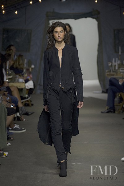 Roberta Pecoraro featured in  the Greg Lauren fashion show for Spring/Summer 2015