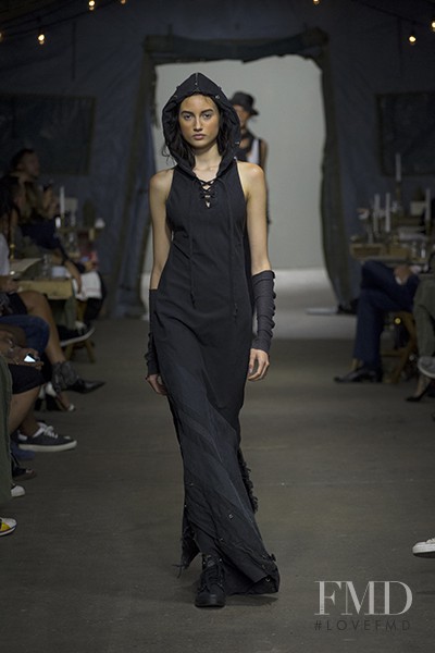 Bruna Ludtke featured in  the Greg Lauren fashion show for Spring/Summer 2015