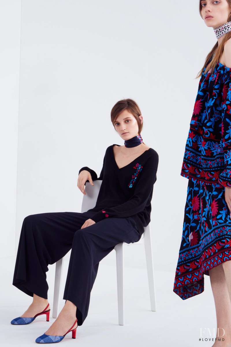 Odette Pavlova featured in  the Tanya Taylor lookbook for Pre-Fall 2016
