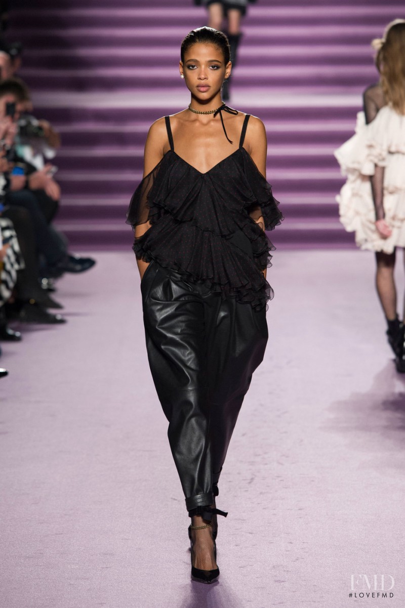 Aya Jones featured in  the Philosophy di Lorenzo Serafini fashion show for Autumn/Winter 2016