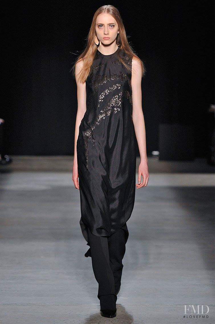 Odette Pavlova featured in  the Narciso Rodriguez fashion show for Autumn/Winter 2016