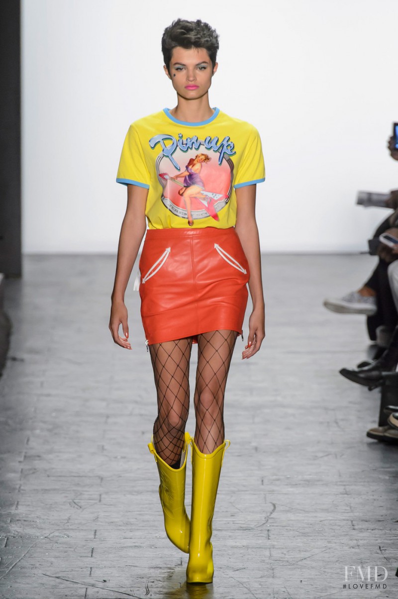 Isabella Emmack featured in  the Jeremy Scott fashion show for Autumn/Winter 2016