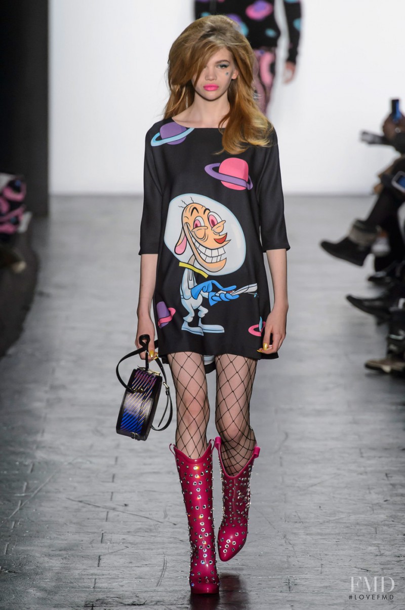 Stella Lucia featured in  the Jeremy Scott fashion show for Autumn/Winter 2016