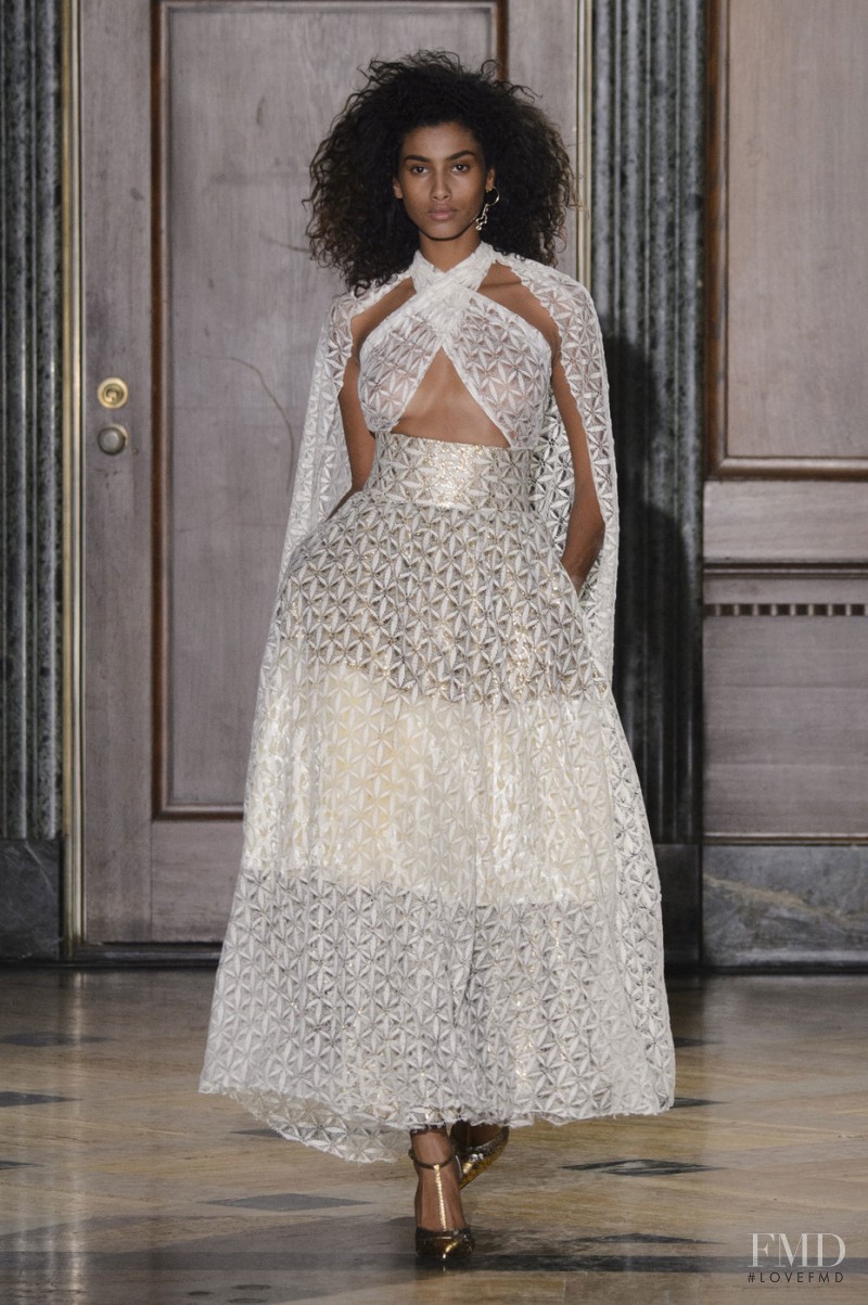 Imaan Hammam featured in  the Sophie Theallet fashion show for Autumn/Winter 2016