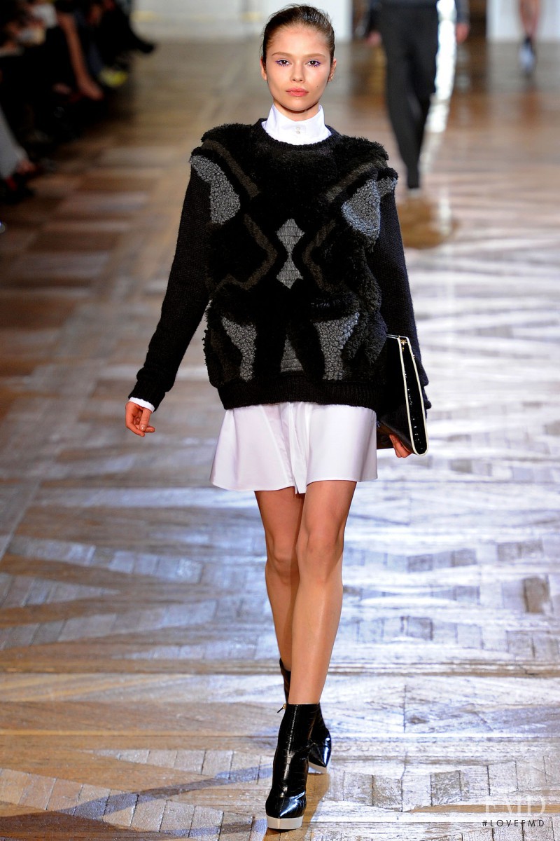 Irina Denisova featured in  the Stella McCartney fashion show for Autumn/Winter 2012