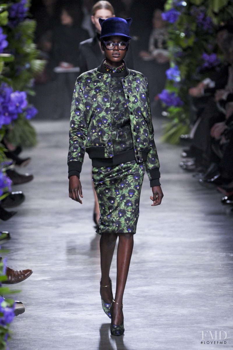 Ajak Deng featured in  the Givenchy fashion show for Autumn/Winter 2011