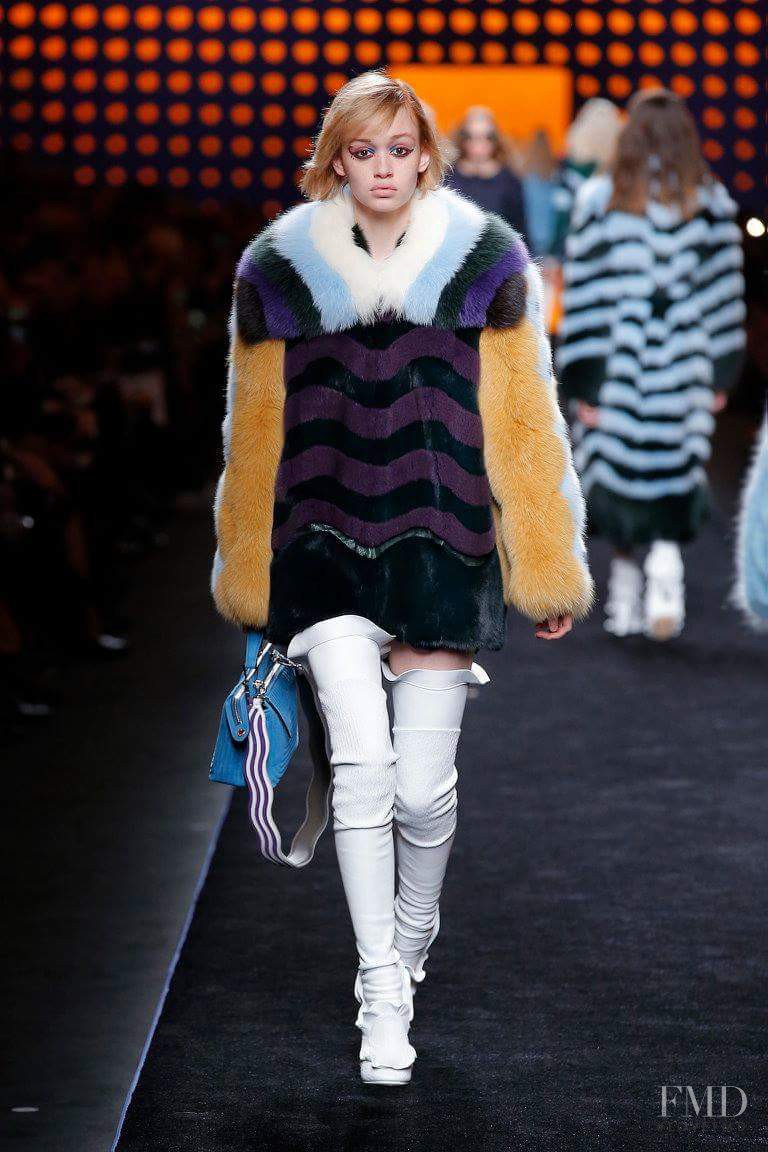 Rhiannon McConnell featured in  the Fendi fashion show for Autumn/Winter 2016