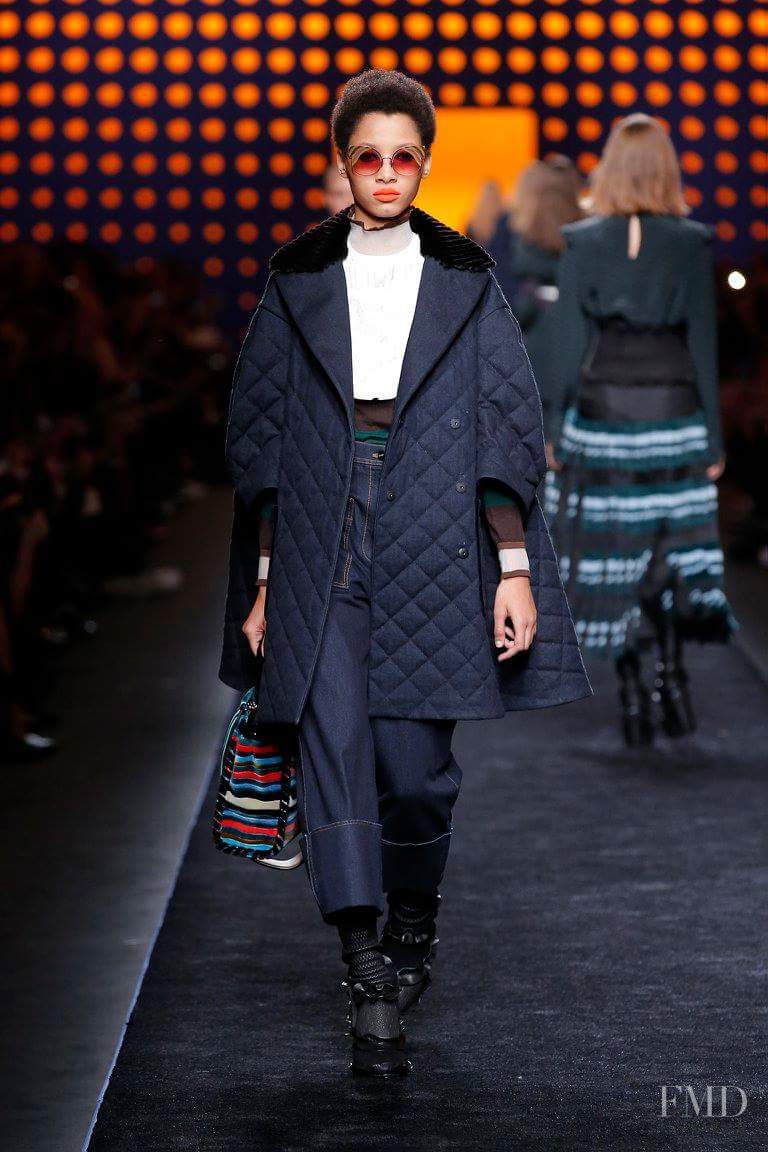 Lineisy Montero featured in  the Fendi fashion show for Autumn/Winter 2016