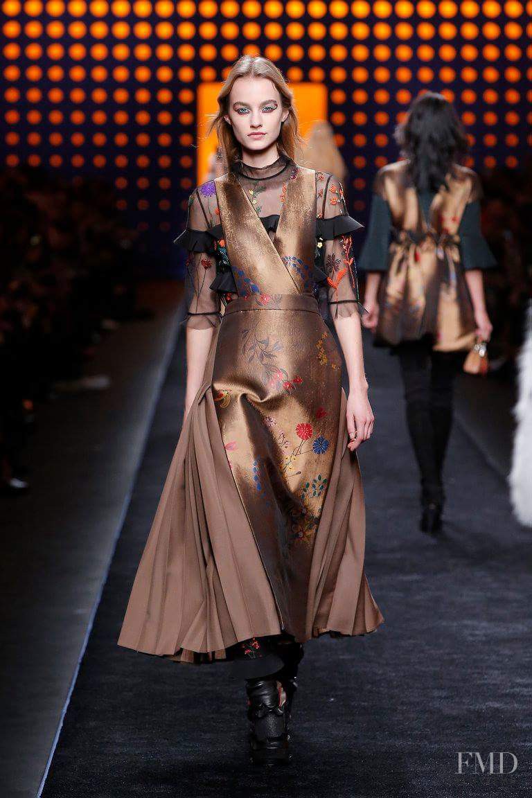Maartje Verhoef featured in  the Fendi fashion show for Autumn/Winter 2016