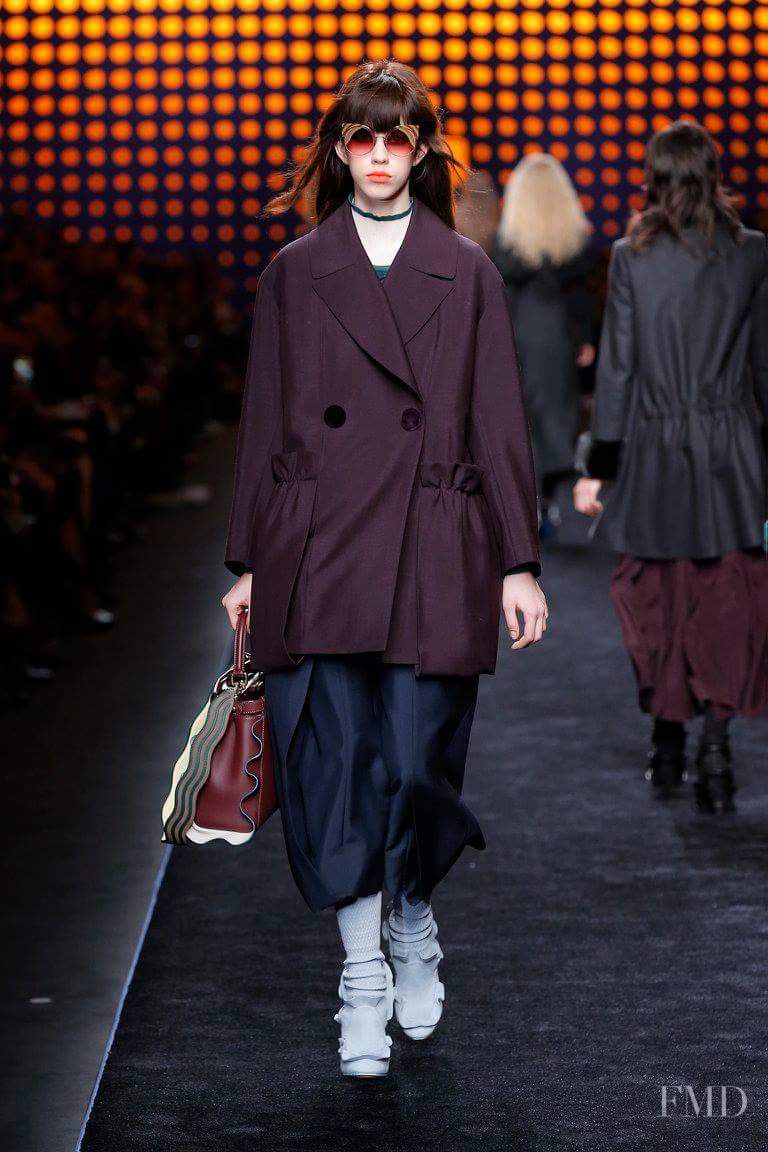 Mayka Merino featured in  the Fendi fashion show for Autumn/Winter 2016