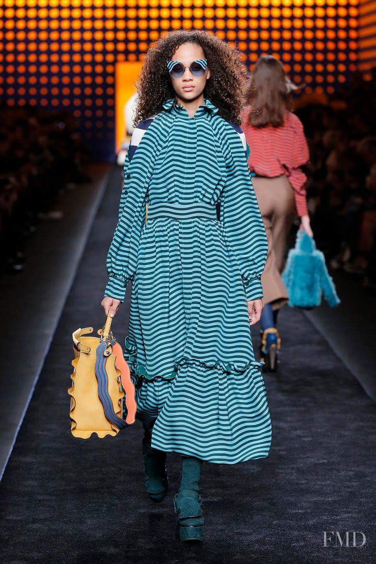 Selena Forrest featured in  the Fendi fashion show for Autumn/Winter 2016