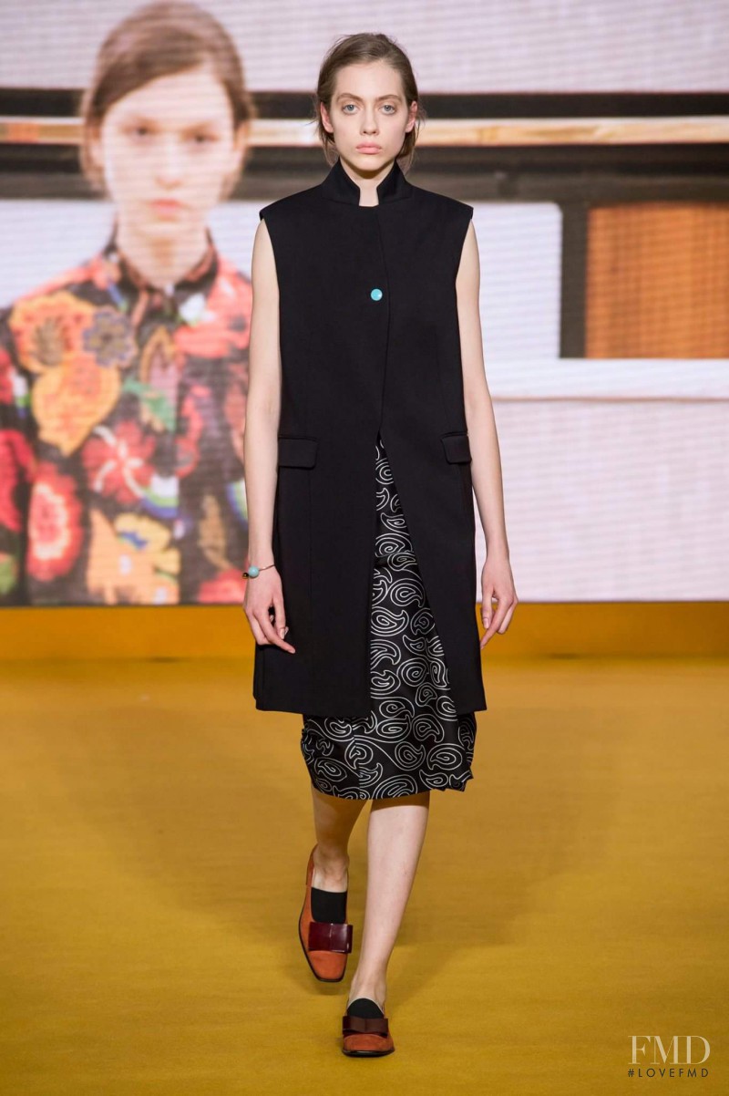 Odette Pavlova featured in  the Paul Smith fashion show for Autumn/Winter 2016