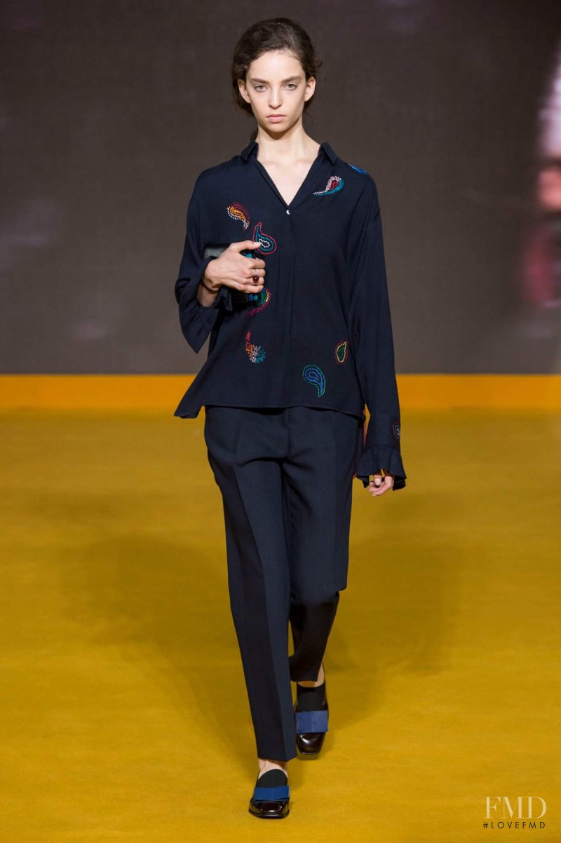 Sophie Jones featured in  the Paul Smith fashion show for Autumn/Winter 2016