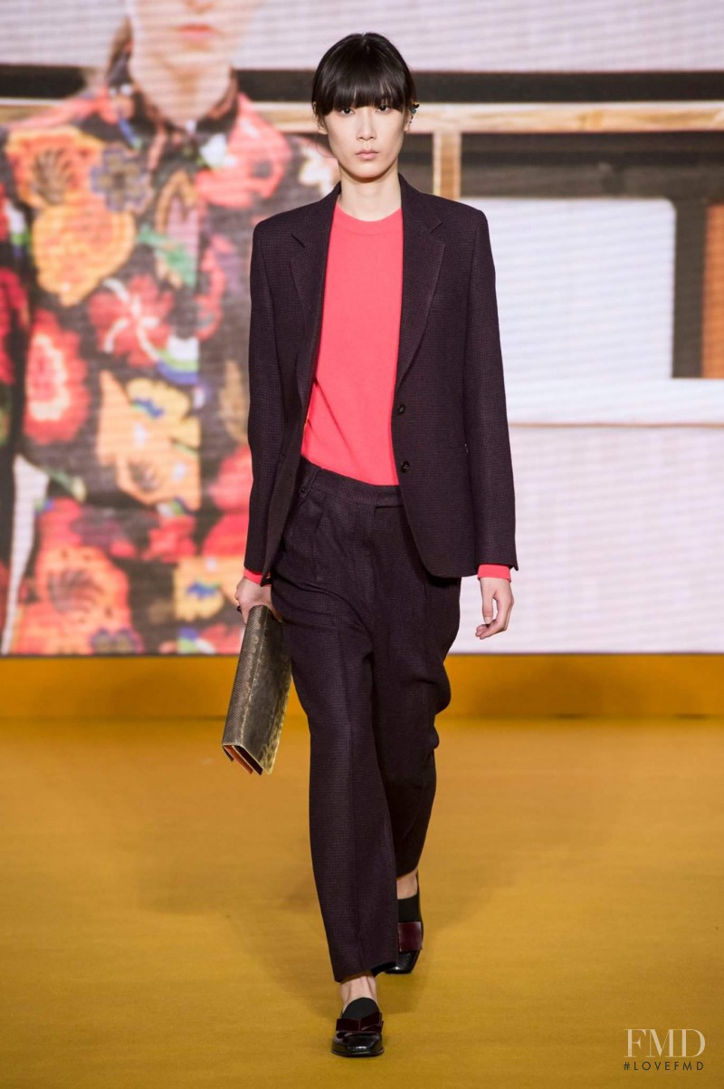 Dongqi Xue featured in  the Paul Smith fashion show for Autumn/Winter 2016