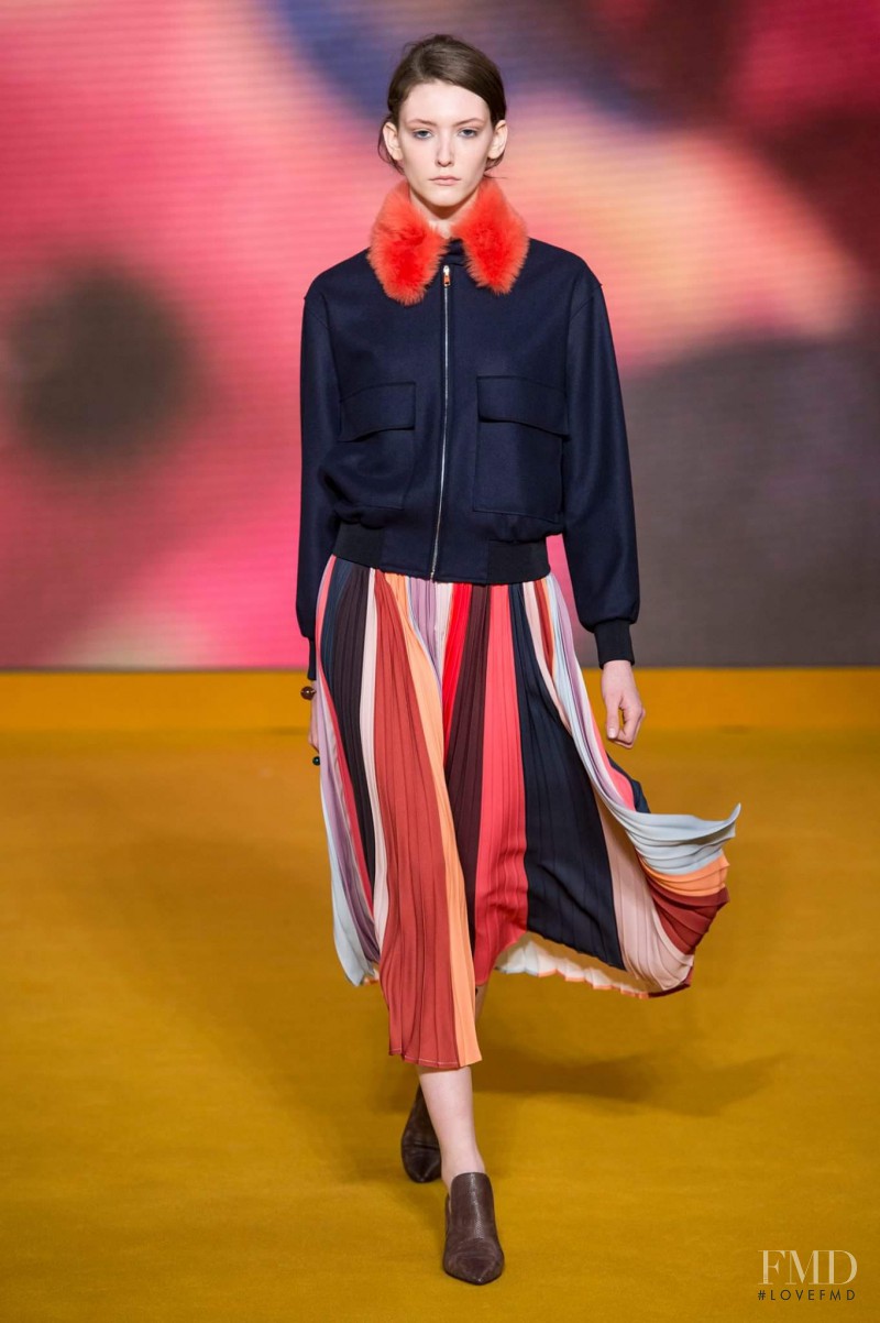 Allyson Chalmers featured in  the Paul Smith fashion show for Autumn/Winter 2016