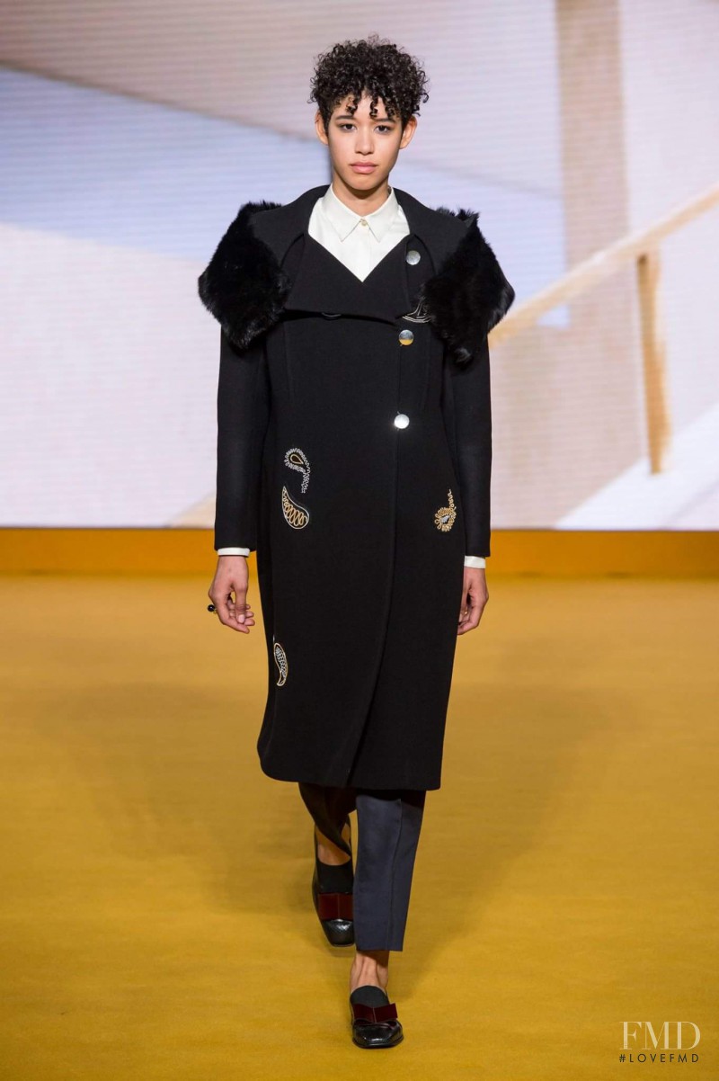 Janiece Dilone featured in  the Paul Smith fashion show for Autumn/Winter 2016