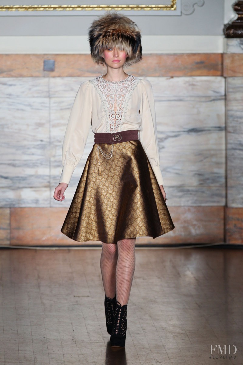 Cato van Ee featured in  the Temperley London fashion show for Autumn/Winter 2012