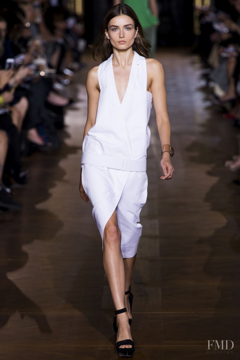 Andreea Diaconu featured in  the Stella McCartney fashion show for Spring/Summer 2013