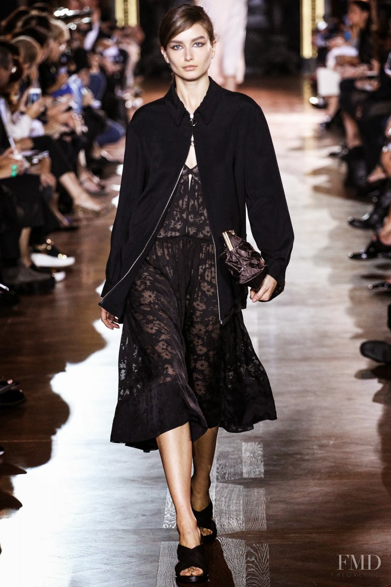 Andreea Diaconu featured in  the Stella McCartney fashion show for Spring/Summer 2014
