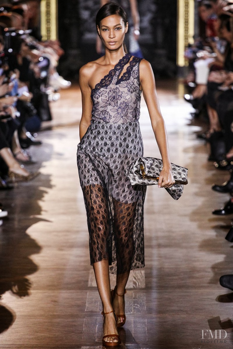 Joan Smalls featured in  the Stella McCartney fashion show for Spring/Summer 2014