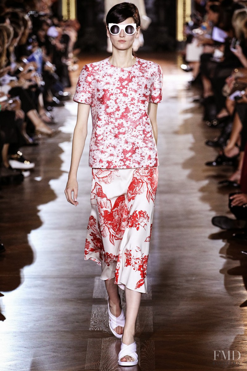 Katlin Aas featured in  the Stella McCartney fashion show for Spring/Summer 2014