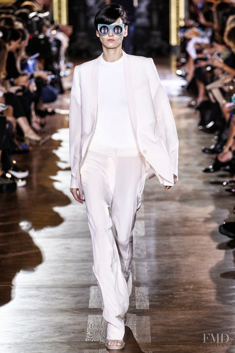 Katlin Aas featured in  the Stella McCartney fashion show for Spring/Summer 2014