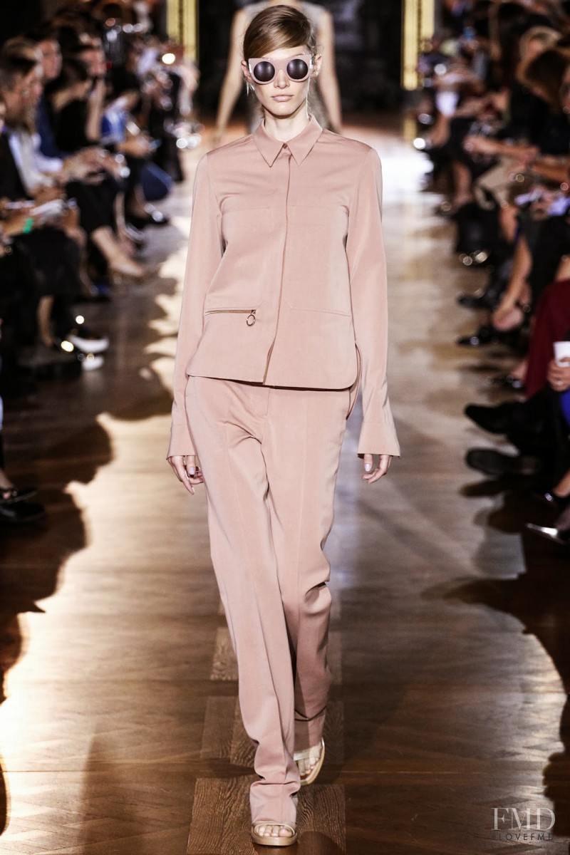 Irina Nikolaeva featured in  the Stella McCartney fashion show for Spring/Summer 2014