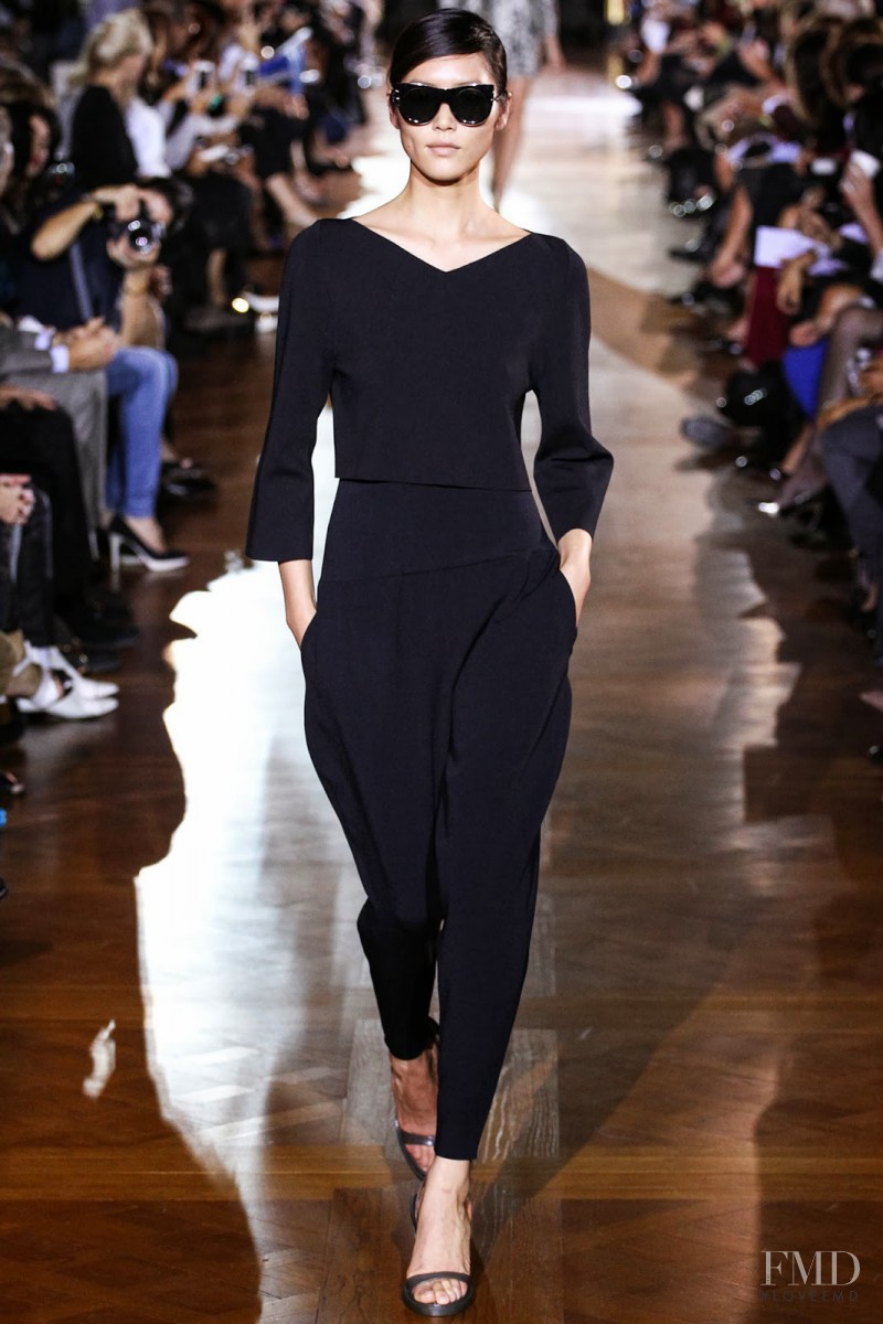 Liu Wen featured in  the Stella McCartney fashion show for Spring/Summer 2014