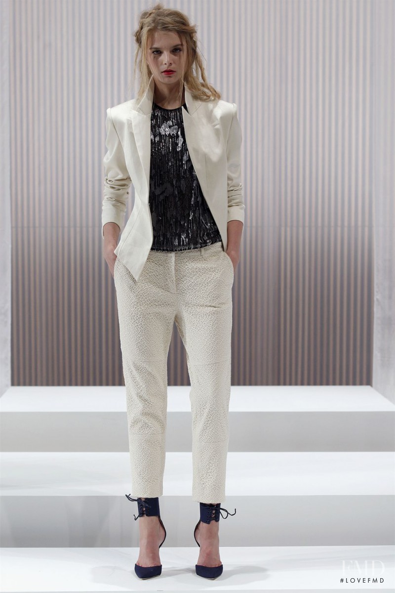 Ashley Scott featured in  the Wes Gordon fashion show for Spring/Summer 2013