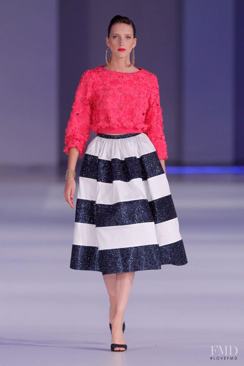 Iris Egbers featured in  the Juan Pedro Lopez fashion show for Spring/Summer 2014