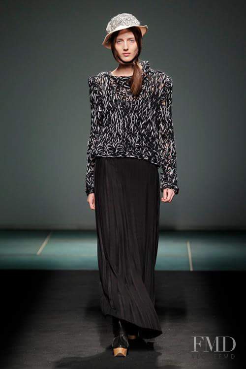 Iris Egbers featured in  the Miriam Ponsa fashion show for Autumn/Winter 2013