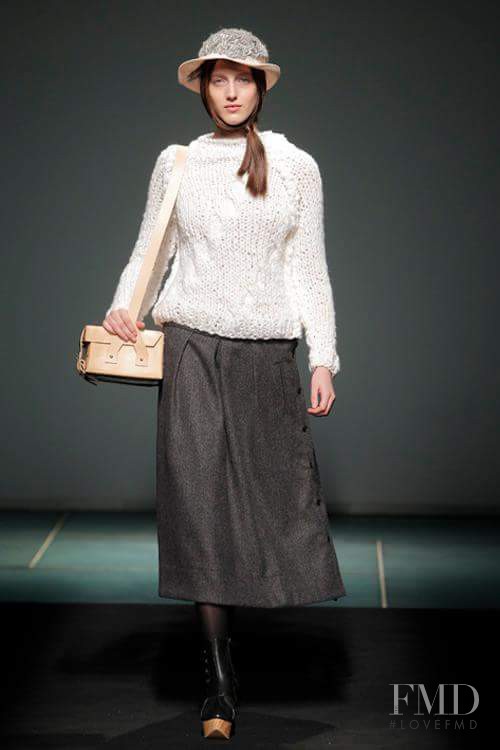 Iris Egbers featured in  the Miriam Ponsa fashion show for Autumn/Winter 2013