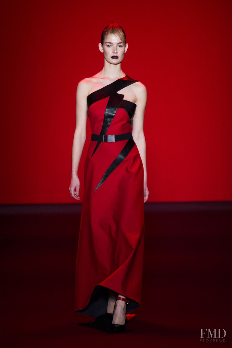 Ophélie Guillermand featured in  the Vivienne Tam fashion show for Autumn/Winter 2013