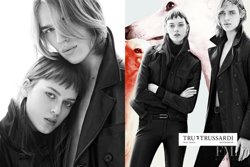 Tess Hellfeuer featured in  the Tru Trussardi advertisement for Autumn/Winter 2013