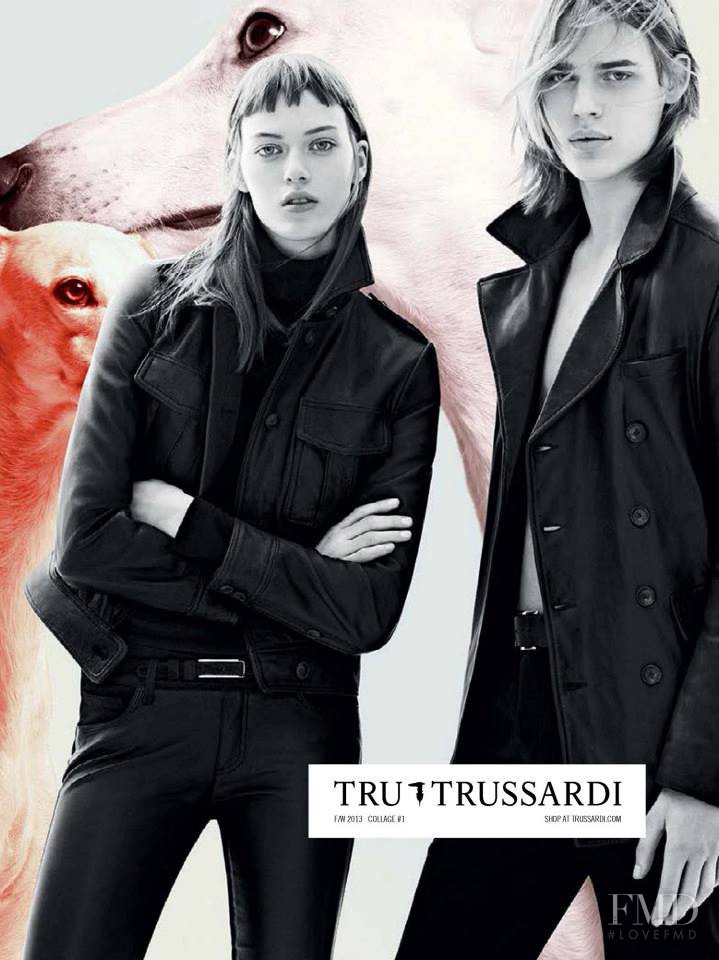 Tess Hellfeuer featured in  the Tru Trussardi advertisement for Autumn/Winter 2013