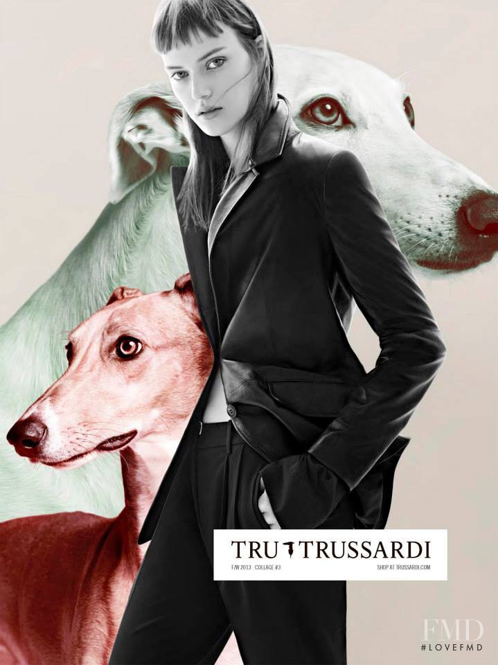 Tess Hellfeuer featured in  the Tru Trussardi advertisement for Autumn/Winter 2013