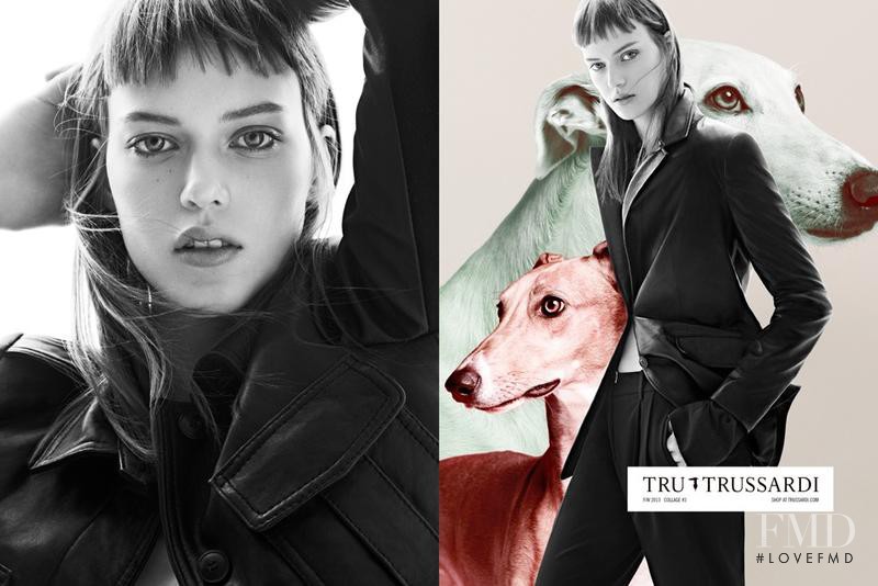 Tess Hellfeuer featured in  the Tru Trussardi advertisement for Autumn/Winter 2013