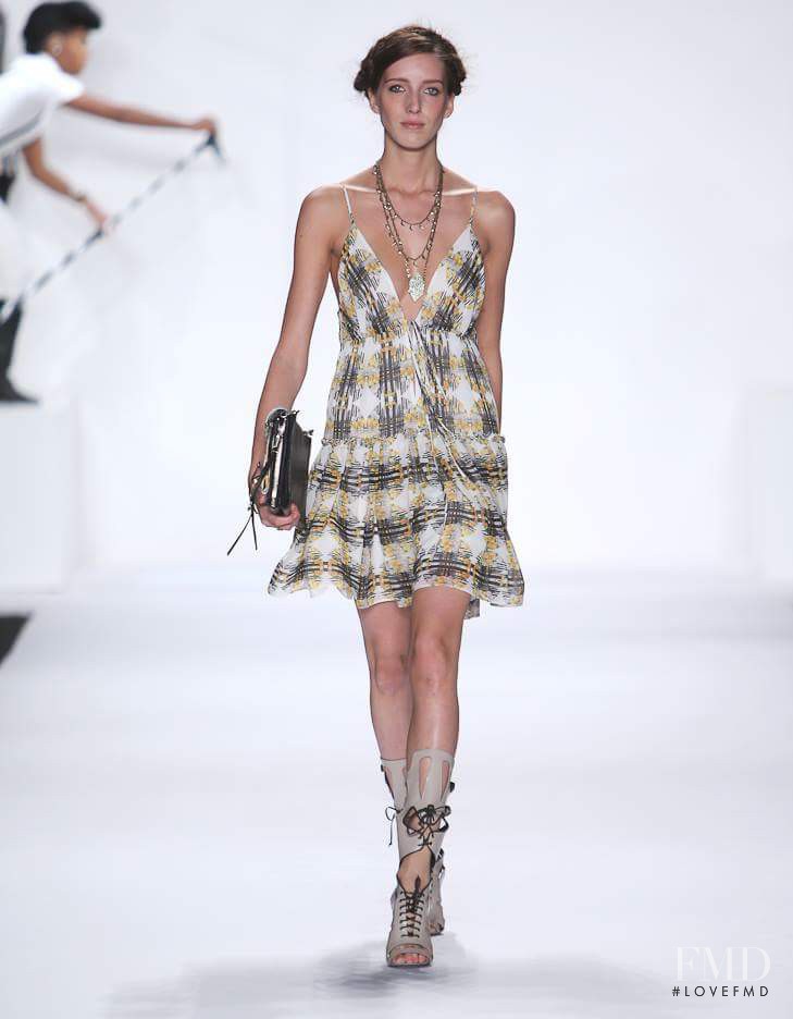 Iris Egbers featured in  the Rebecca Minkoff fashion show for Spring/Summer 2014