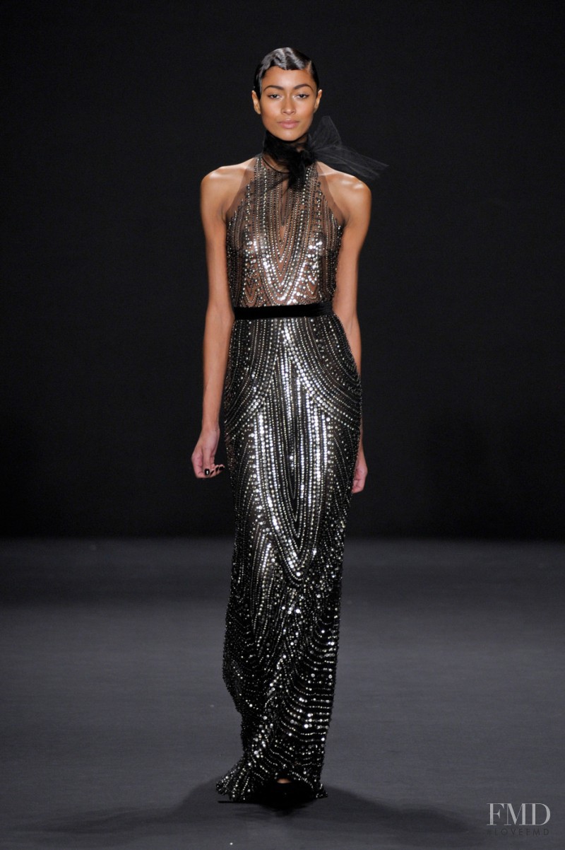 Catherine Decome featured in  the Naeem Khan fashion show for Autumn/Winter 2013