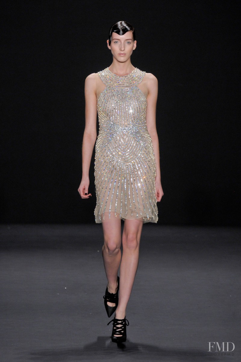 Iris Egbers featured in  the Naeem Khan fashion show for Autumn/Winter 2013