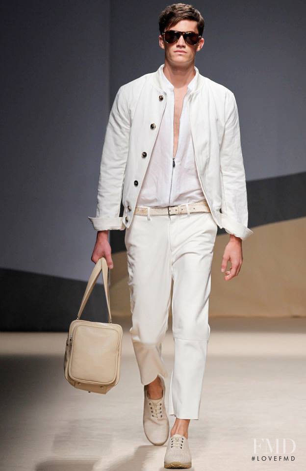 Tomas Guarracino featured in  the Trussardi fashion show for Spring/Summer 2014