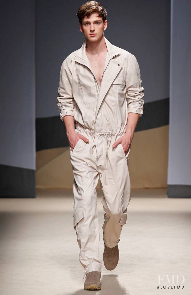Lucas Mascarini featured in  the Trussardi fashion show for Spring/Summer 2014