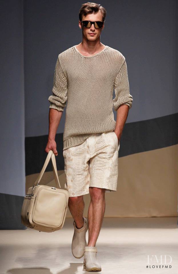 Clement Chabernaud featured in  the Trussardi fashion show for Spring/Summer 2014