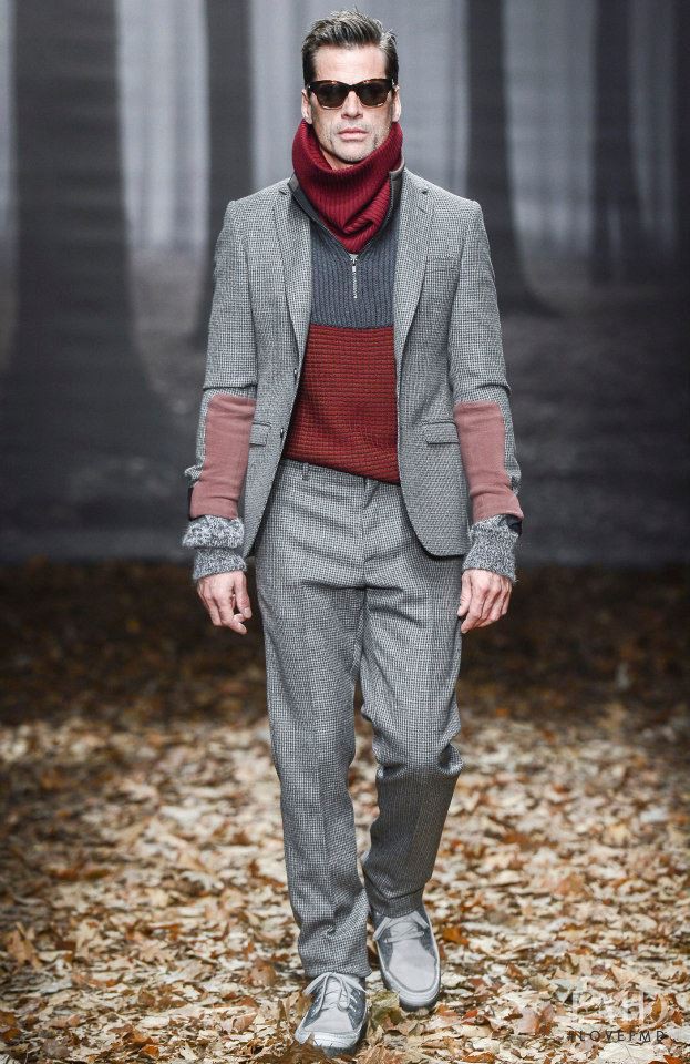 Mark Vanderloo featured in  the Trussardi fashion show for Autumn/Winter 2013