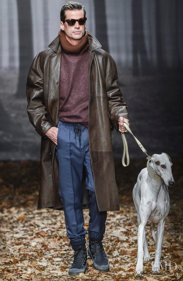 Mark Vanderloo featured in  the Trussardi fashion show for Autumn/Winter 2013