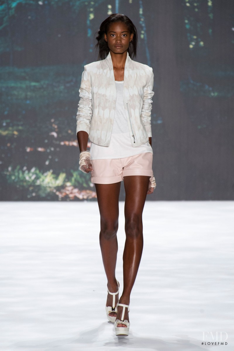 Melodie Monrose featured in  the Badgley Mischka fashion show for Spring/Summer 2013