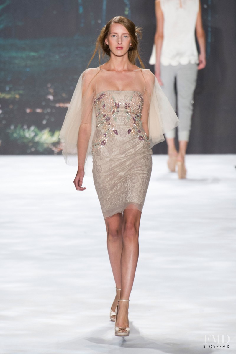 Iris Egbers featured in  the Badgley Mischka fashion show for Spring/Summer 2013