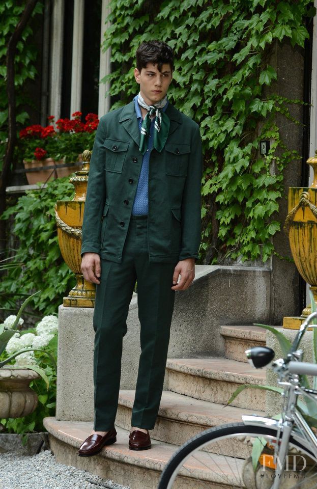Simone Nobili featured in  the Trussardi fashion show for Spring/Summer 2013