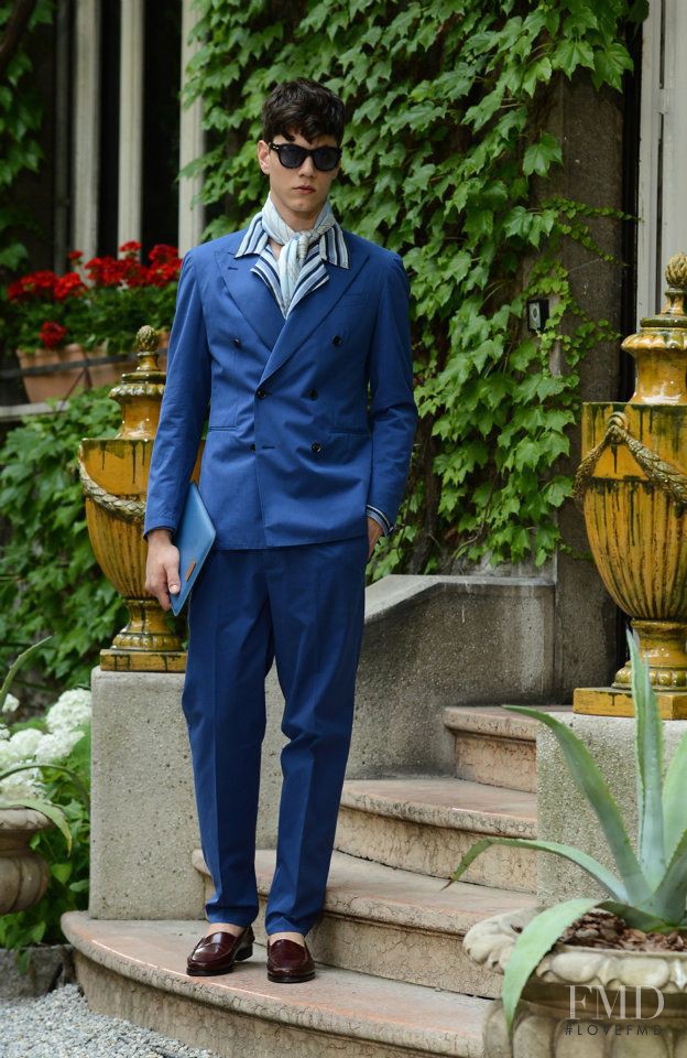 Simone Nobili featured in  the Trussardi fashion show for Spring/Summer 2013